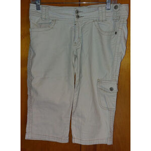 US POLO ASSN Beige Denim Stretchy Capri Jean Pants Women's Size 9/10